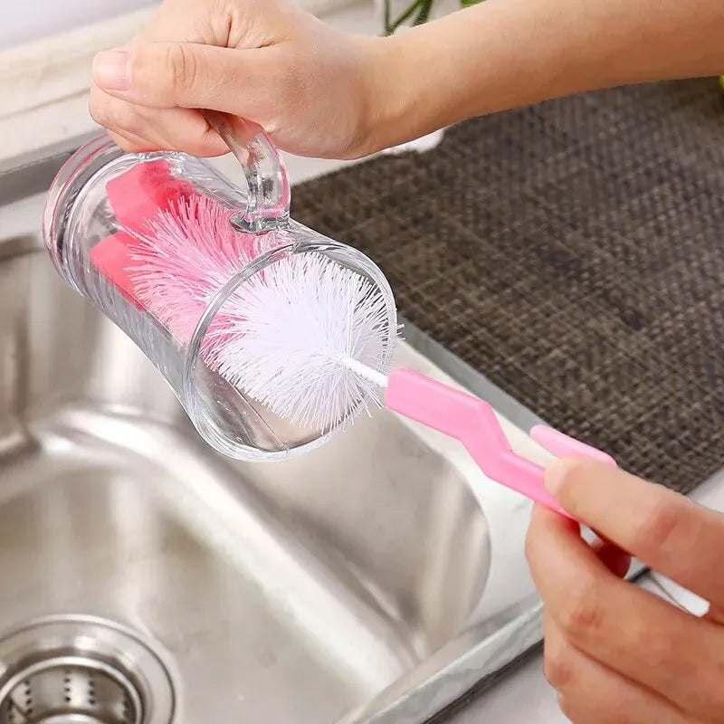 Baby Bottle Cleaning Brush Long Handle Sponge Brush
