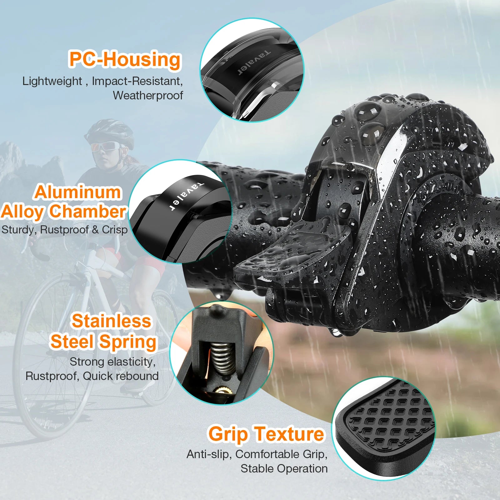 Stainless Steel Bicycle Bell Loud MTB Bike Handlebar Safety Horn