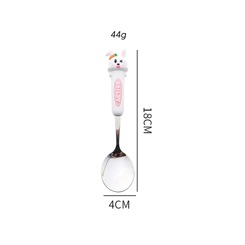 Cute Animal Stainless Steel Spoon – Panda Rabbit Bear Coffee Dessert Spoon