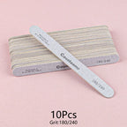 Wooden Nail File Set 100/180 Grit Manicure Pedicure Buffer