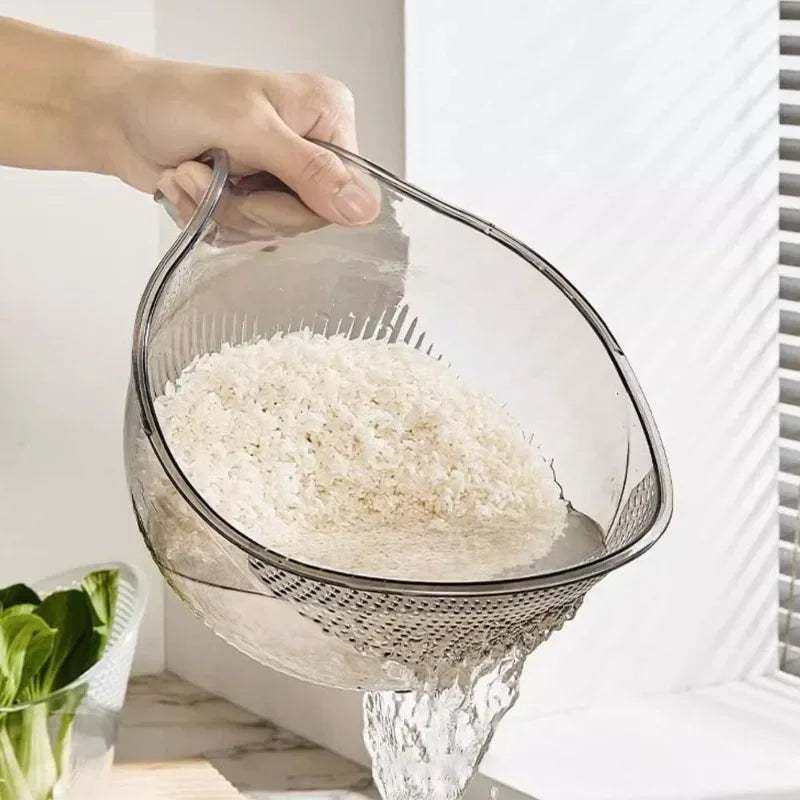 Rice Washing Bowl Plastic Colander Sieve Secondary image