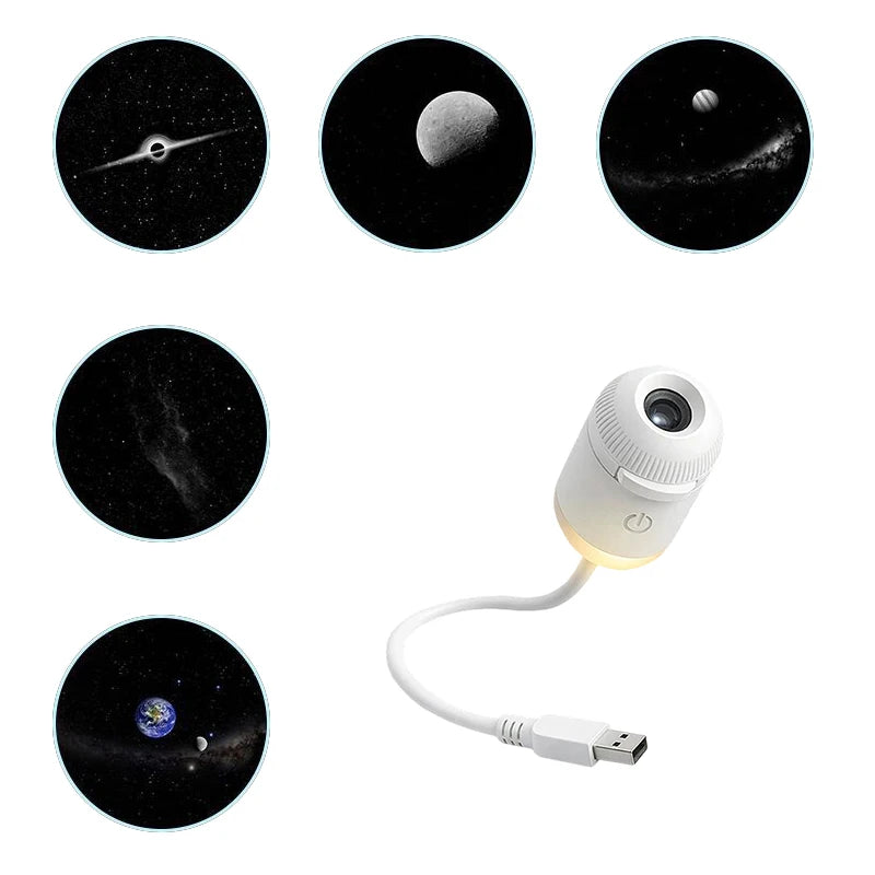 Mini Starry Sky Projector Lamp USB Portable Galaxy Night Light