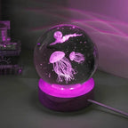 3D Jellyfish Crystal Ball LED Night Light Gift Lamp