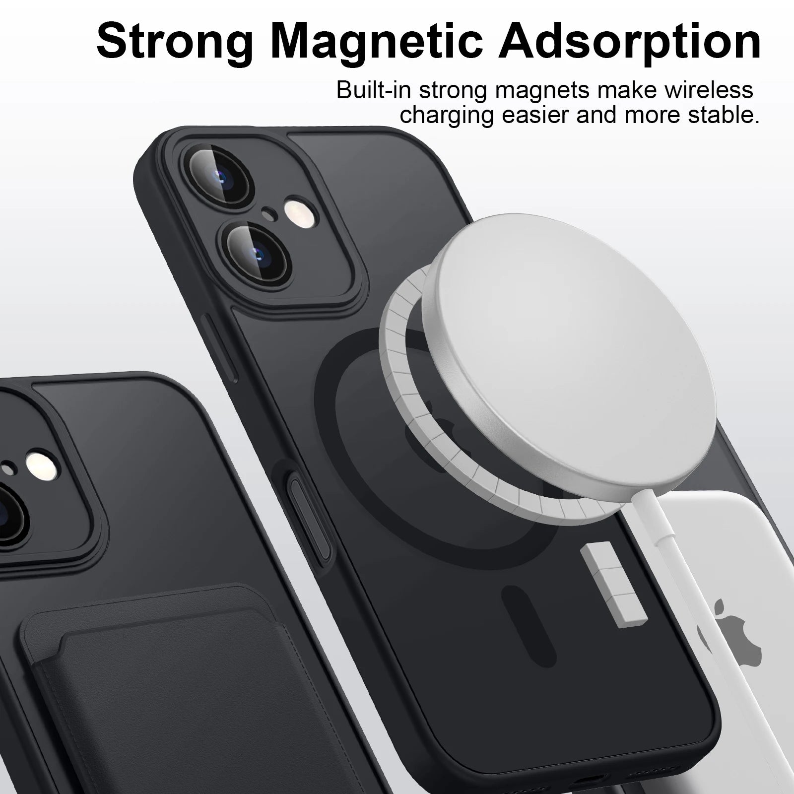 Premium Matte Magnetic Case for iPhone 11-16 Wireless Charge