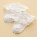 Princess Lace Baby Socks for Girls Cute Ruffle Anti-Skid Socks