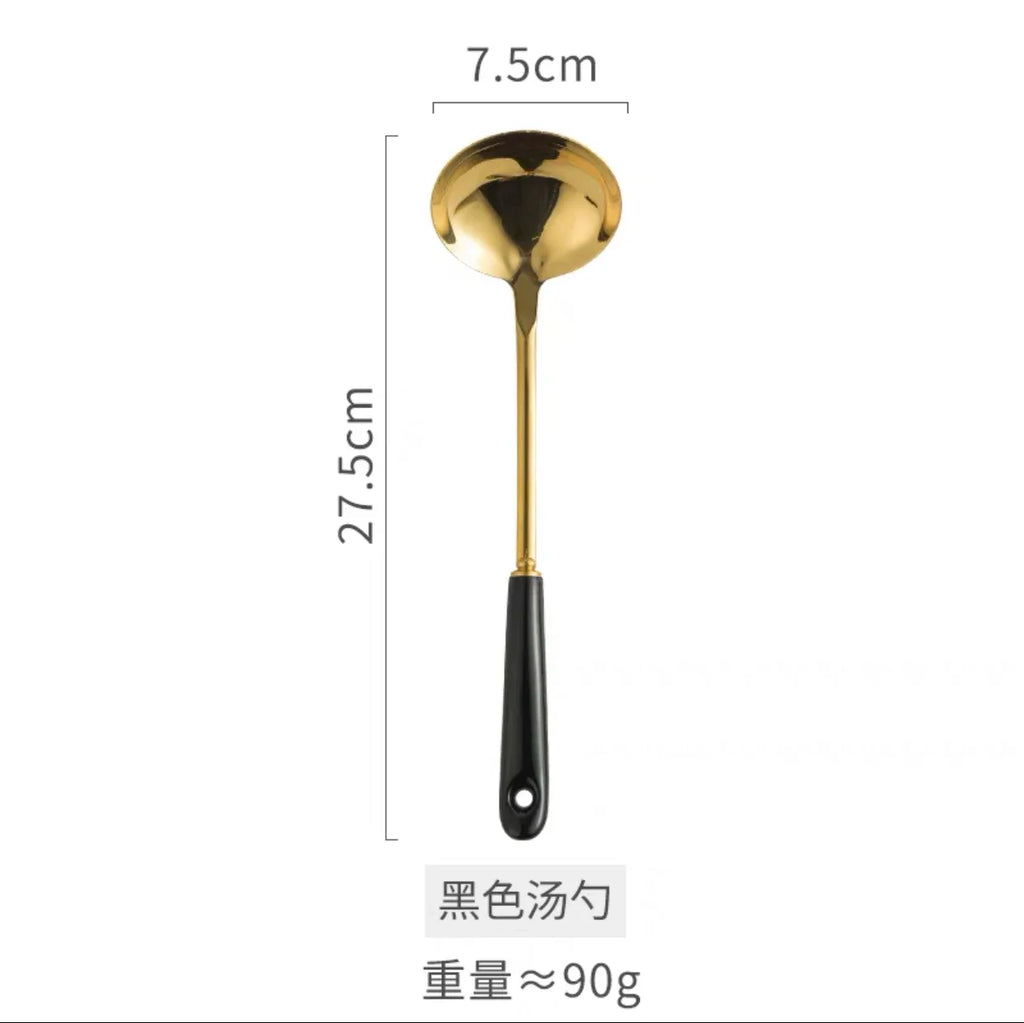 Luxury Ceramic Spoon Rest Gold Utensil Holder