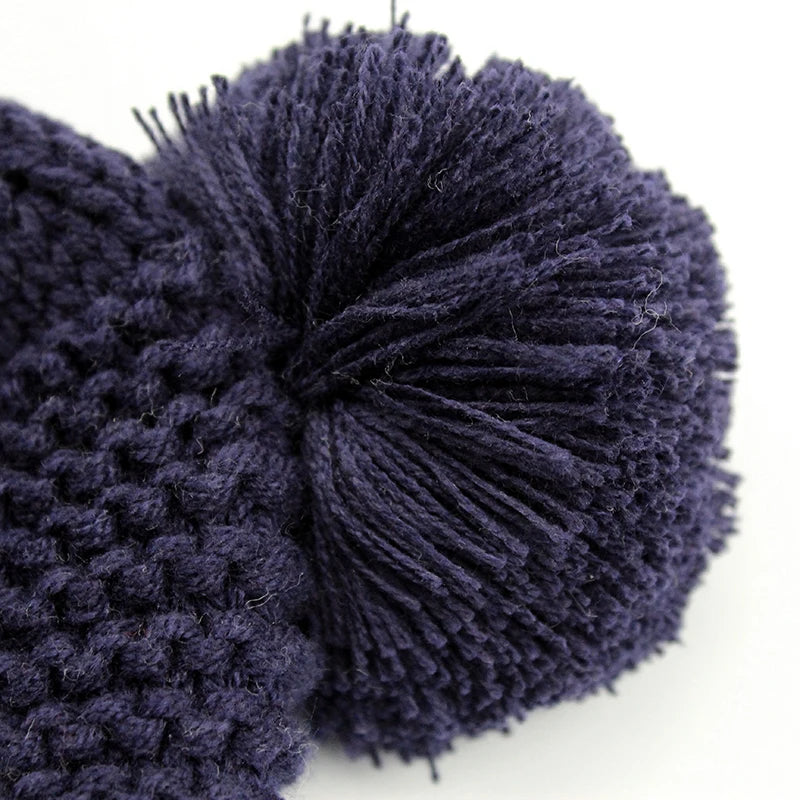 Winter Baby Hat & Gloves Set Warm Fleece Knitted Cap