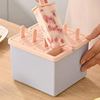 Food Grade Silicone Ice Cream Mold with Lid – BPA Free Popsicle Maker Kit