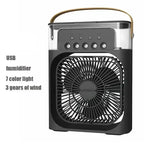 3-in-1 Portable Air Cooler Fan with Humidifier & LED Night Light