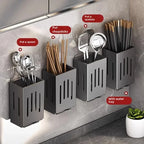 Wall Mounted Chopstick Holder No Drill Storage