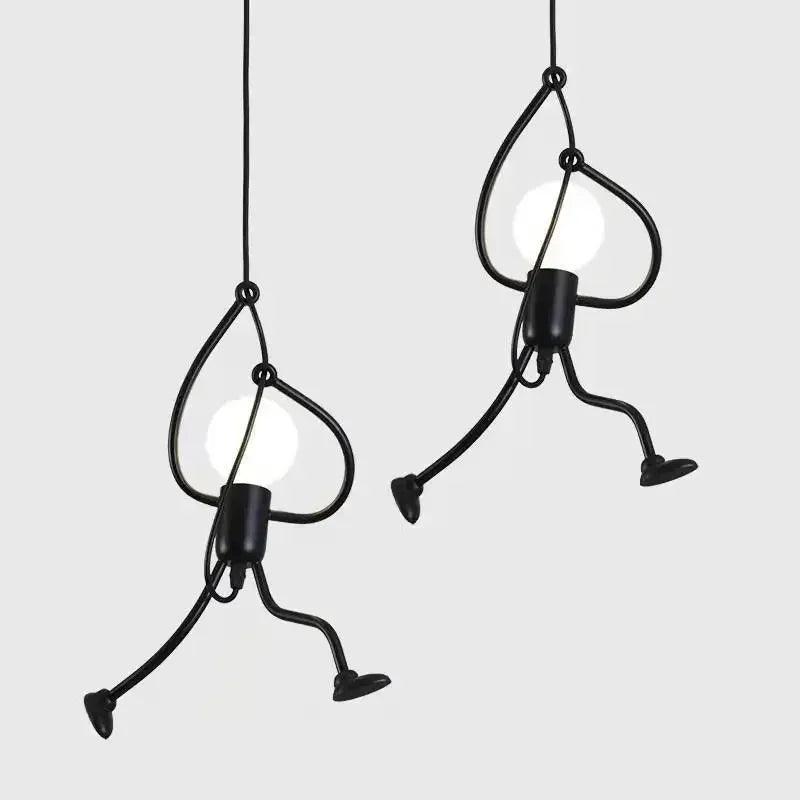 Modern Iron Man Pendant Light for Home & Café Décor
