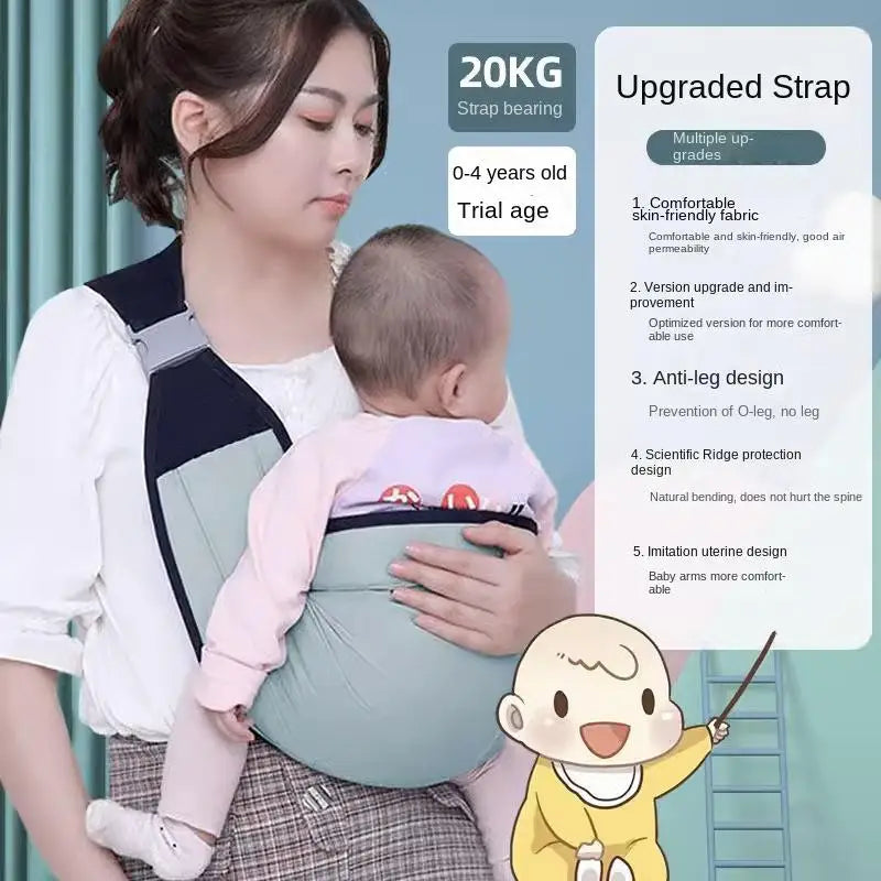 Ergonomic Baby Carrier with Hip Seat Front Carry Infant Sling 0-24M