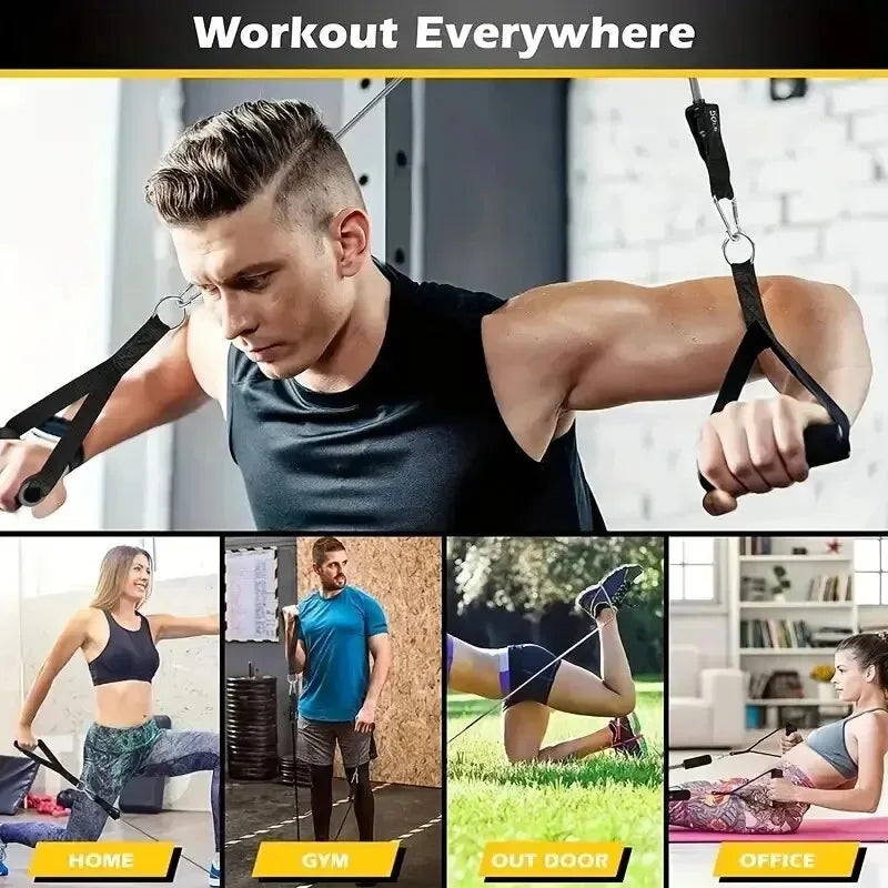 11 Piece Resistance Bands Set Home Gym Fitness Chest Expander Training
