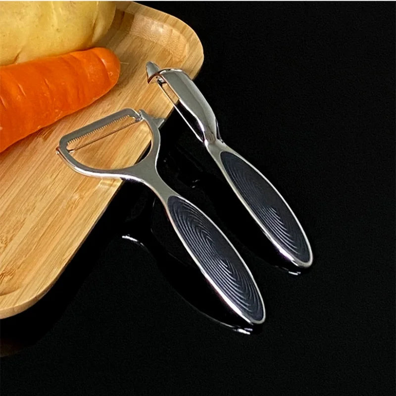 Stainless Steel Vegetable Peeler & Shredder – 2-in-1 Kitchen Grater Tool