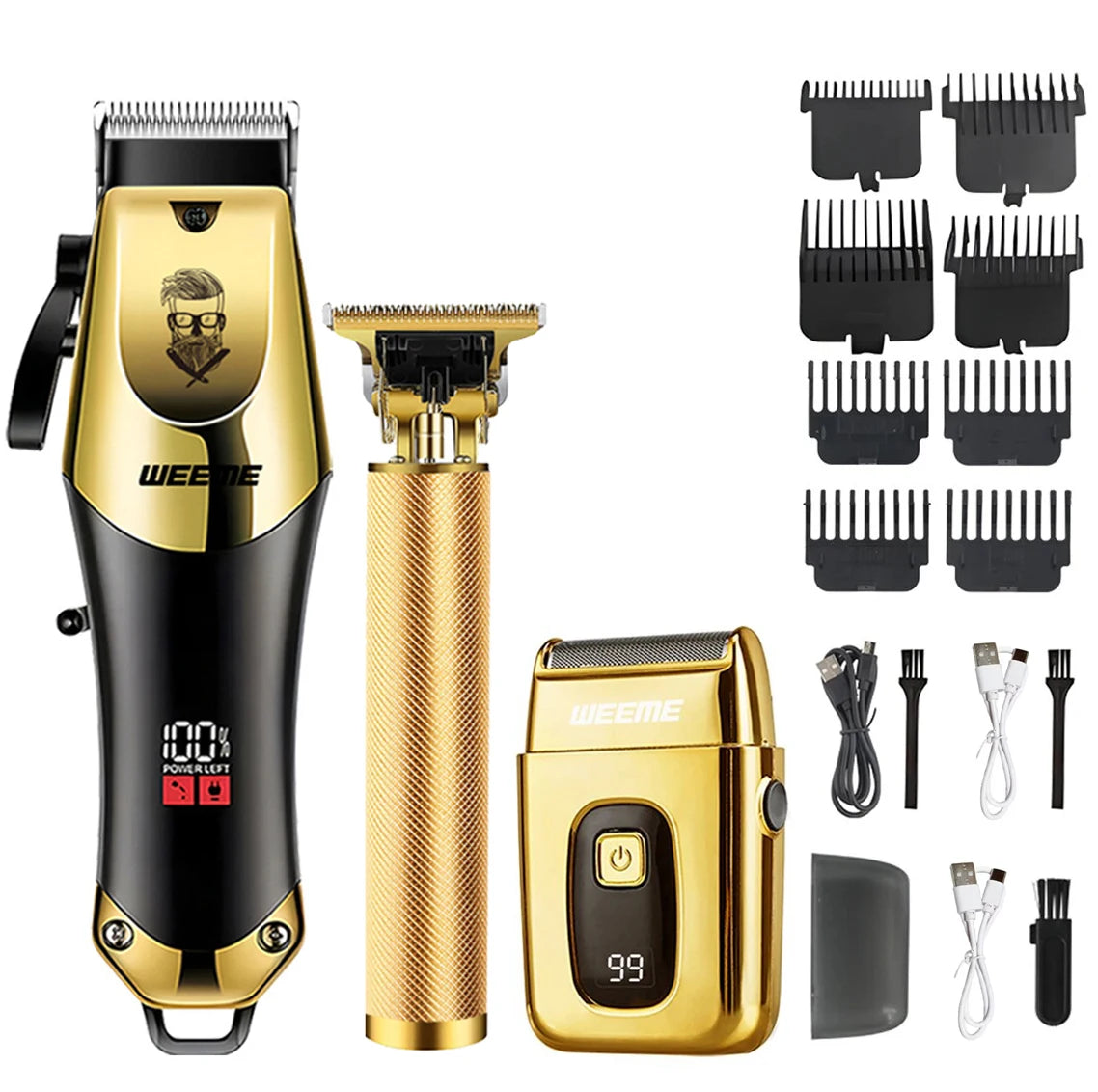 Vintage Hair Clipper Cordless Trimmer USB Fast Charge Barber Tool Main image