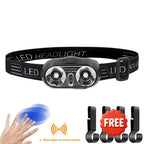 Motion Sensor Rechargeable LED Headlamp Ultra Bright