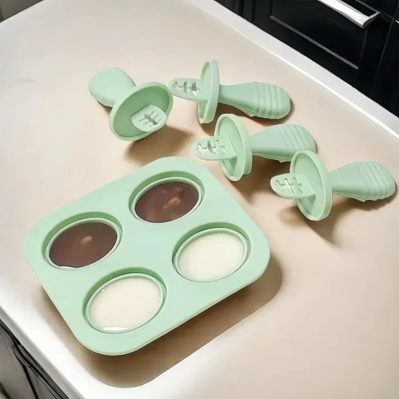 Baby Silicone Ice Cream Mold – Non-Toxic Ice Cube Tray & Breast Milk Storage