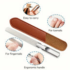 Double Sided Stainless Steel Nail File Reusable Manicure Tool Kit