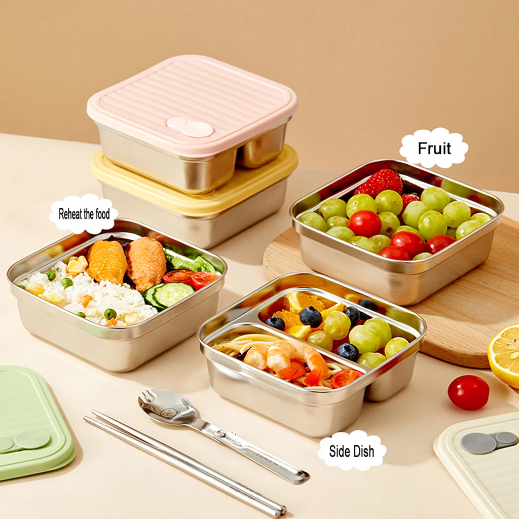 WORTHBUY 304 Stainless Steel Lunch Box Leakproof Stackable Food Container