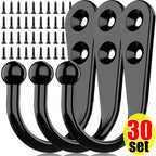 Alloy Wall Hooks with Screws Coat, Towel & Bag Hanging Hooks