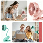 USB Rechargeable Clip-On Fan UK 360° Adjustable Mini Fan