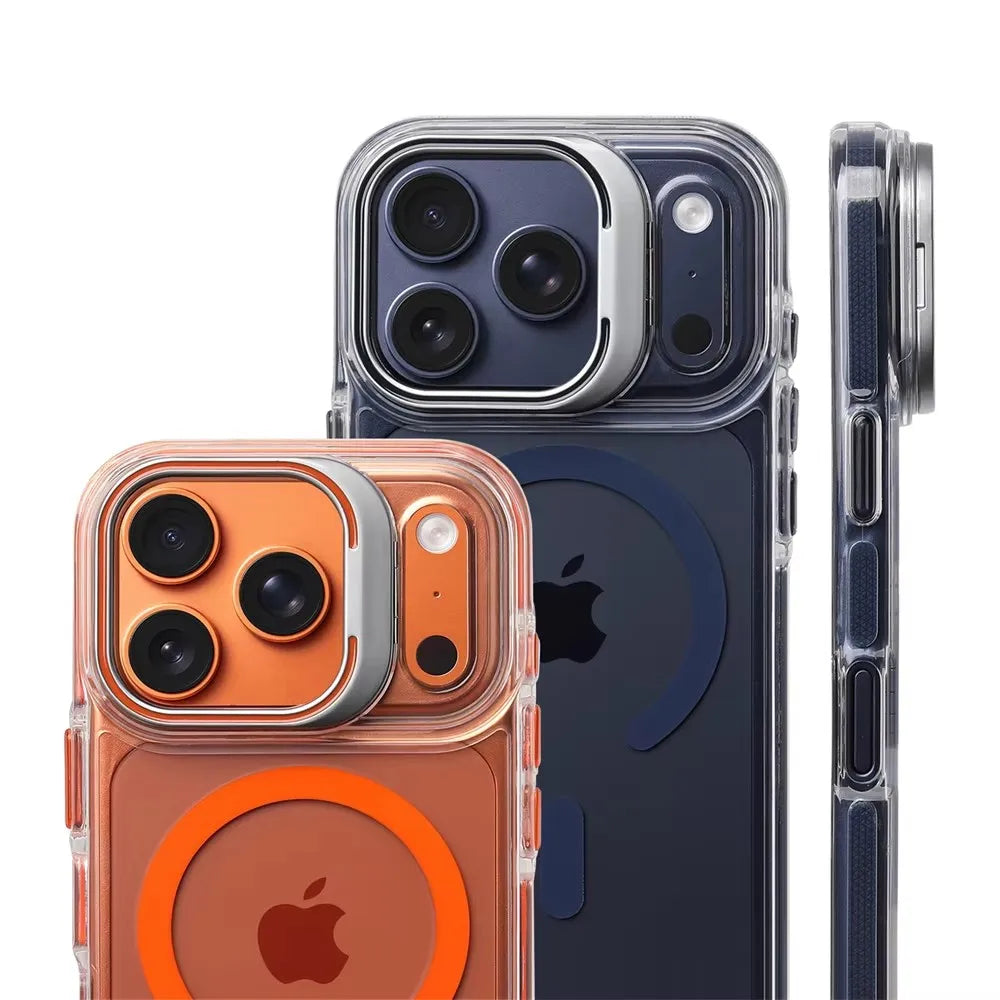 MagSafe Clear Bumper Stand Case for iPhone 12 13 14 15 16 17 Pro Max
