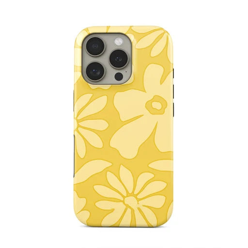 Luxury Blue Flower Double-Layer Case for iPhone 17 16 15 14 13 Pro Max