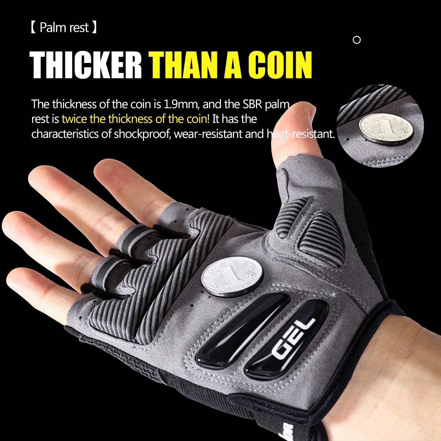 Summer Half Finger Cycling Gloves Breathable MTB Gym Anti Slip Secondary image