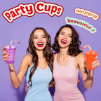 Neon Sipper Cups Reusable Spill Proof Cups with Lid & Straw