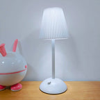 Pleated LED Desk Lamp with Touch Control & 3 Color Lights