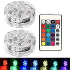 Submersible LED Pool Lights Waterproof RGB with Remote