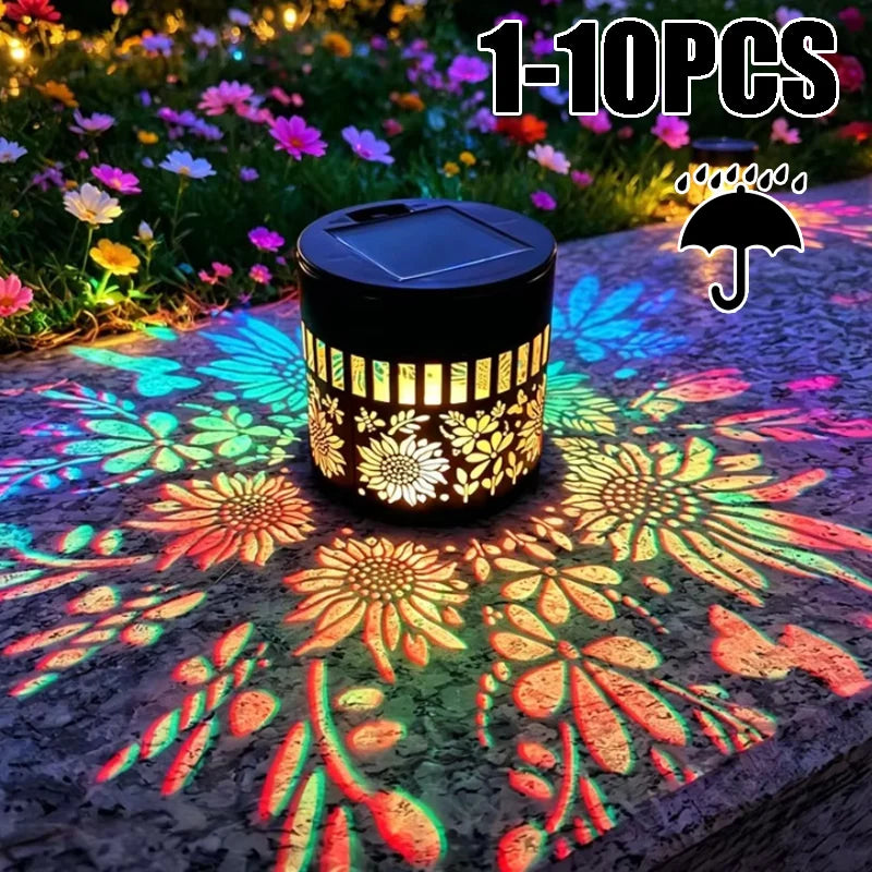 Solar Mandala Sunflower Wall Light Waterproof Outdoor LED Garden Lamp Main image