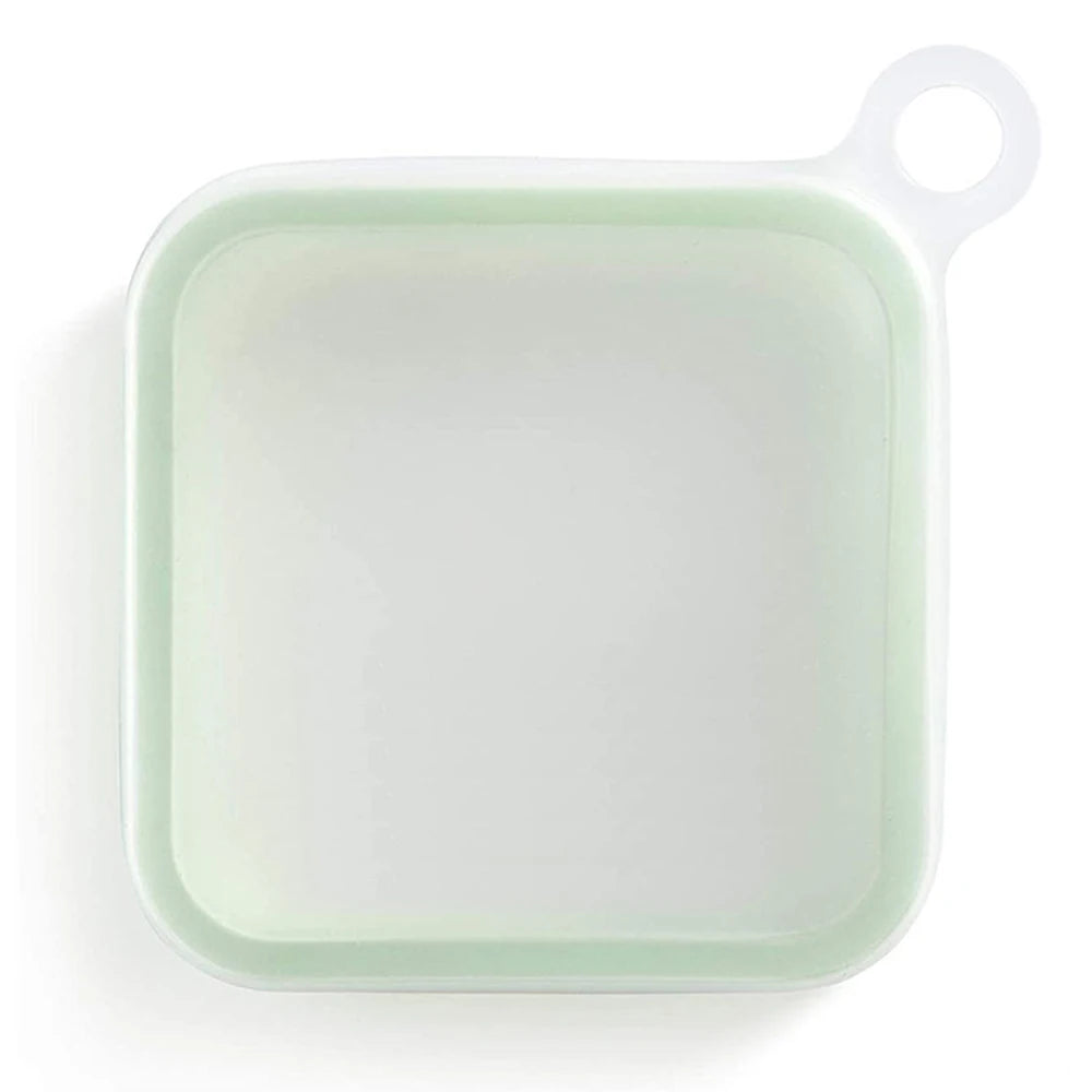 Portable Silicone Sandwich Lunch Box Bento Snack Container with Handle