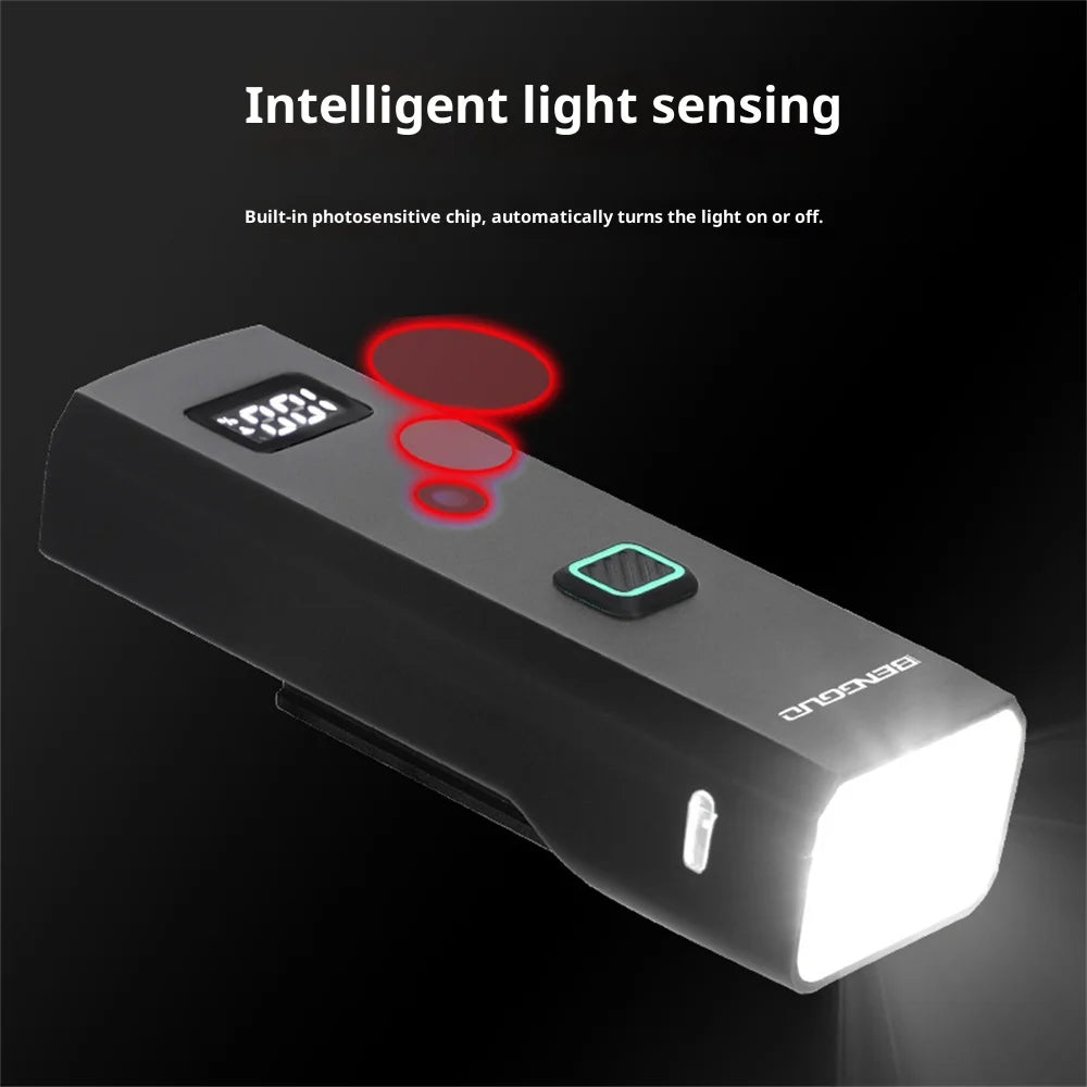 400LM Smart Sensor Bike Headlight USB-C Rechargeable