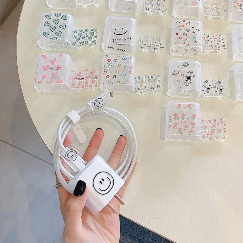 Cartoon Flower iPhone Charger Cover 18W/20W