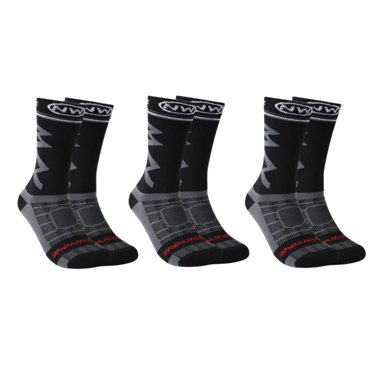 Breathable Sports Socks 3 Pairs Running Cycling Outdoor Men UK
