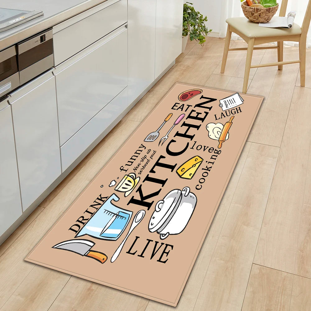High-End Kitchen Rug Waterproof Non-Slip Washable Entrance Doormat