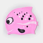 Kids Silicone Swimming Cap Waterproof No-Pull Hair Swim Hat