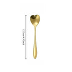 4PCS Heart Shape Stainless Steel Coffee Spoon Set for Drinks