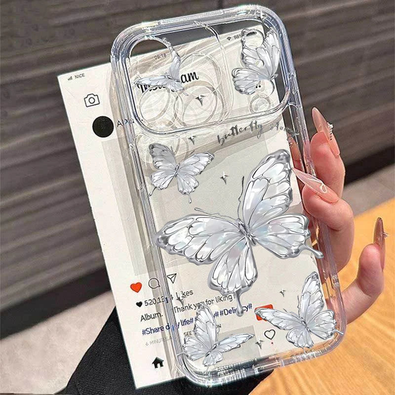 Butterfly Clear Case for Samsung A16 A26 A36 A56 S23 S24 S25 S26 Ultra