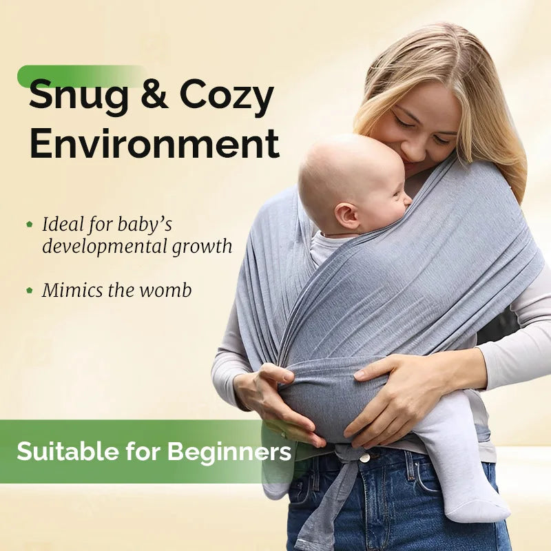 Ergonomic Baby Wrap Sling Carrier Soft Cotton Newborn Carrier 0-36M