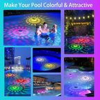 Solar Rechargeable Floating Pool Lights with Remote