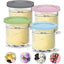 Creami Pints & Lids for Ninja 4-Pack Ice Cream Containers Set