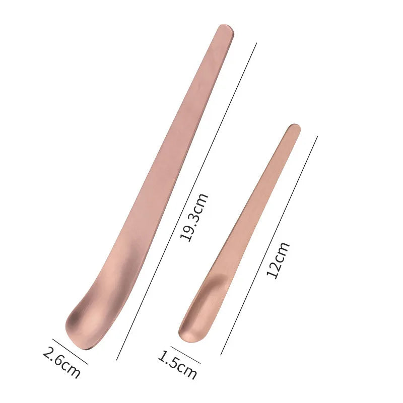 Flat Stainless Steel Coffee Spoon Set Tea Stirrer Dessert Spoons