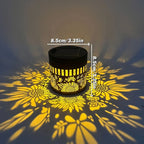 Solar LED Floral Wall Sconce Waterproof Outdoor Projection Garden Light