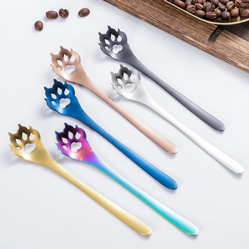 Cat Paw Teaspoon 304 Stainless Steel – Cute Coffee & Ice Cream Spoon Gift Main image