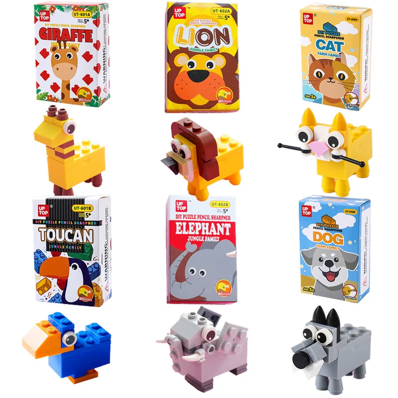 Building Blocks Pencil Sharpener Fun Kids Stationery