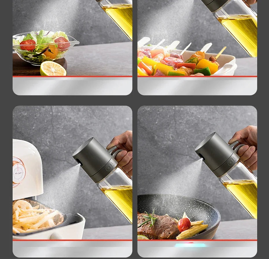 250ml Oil Spray Bottle Glass Olive Oil Sprayer for Cooking