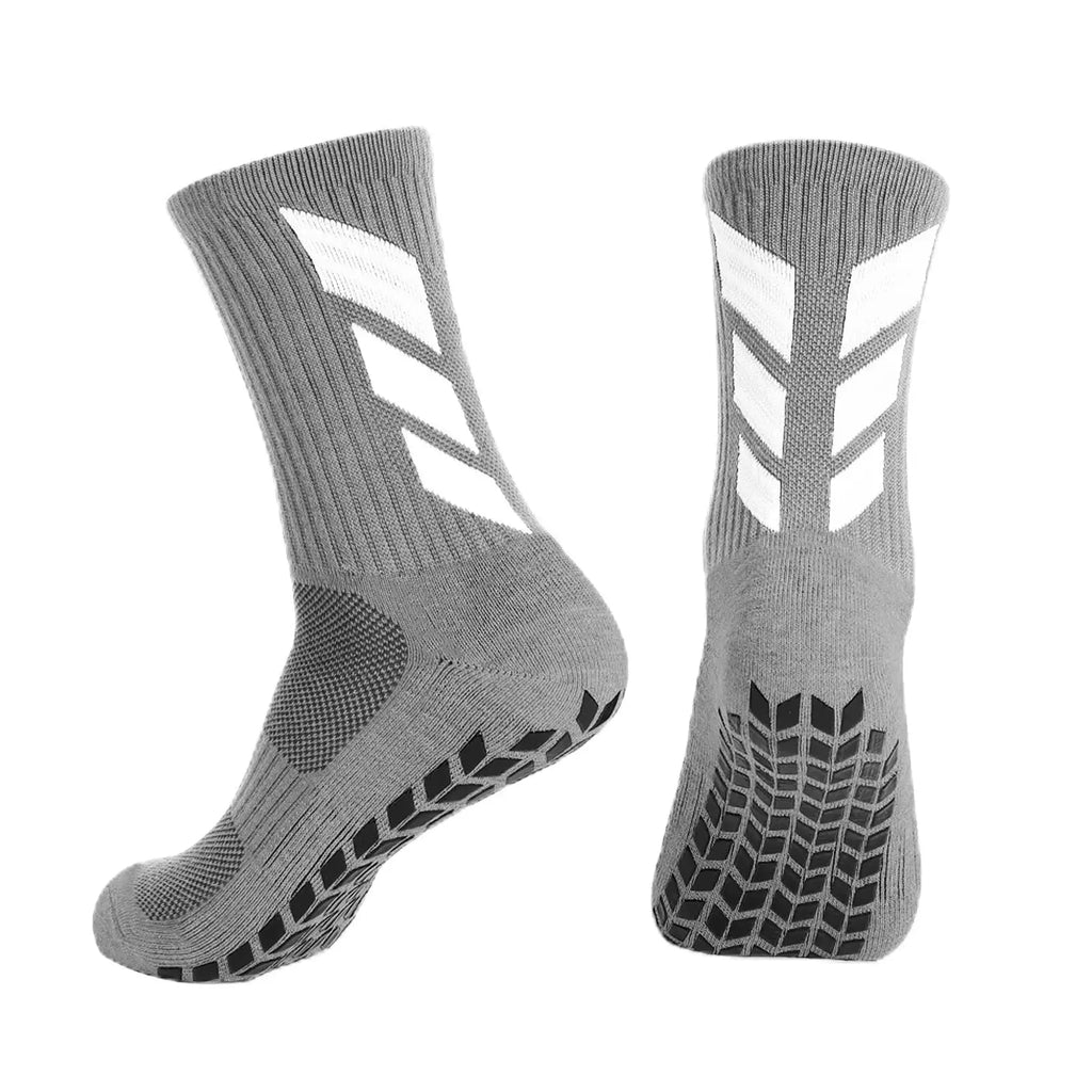Men Anti Slip Football Socks Sports Grip Training Yoga Socks