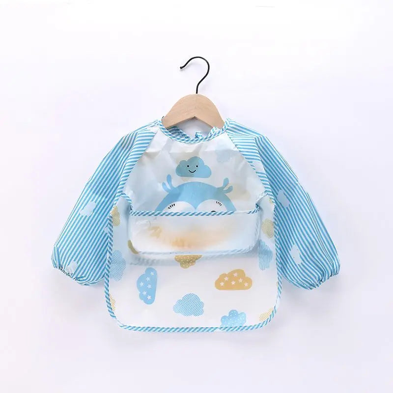 Baby Waterproof Long Sleeve Bib Smock Apron for Toddlers
